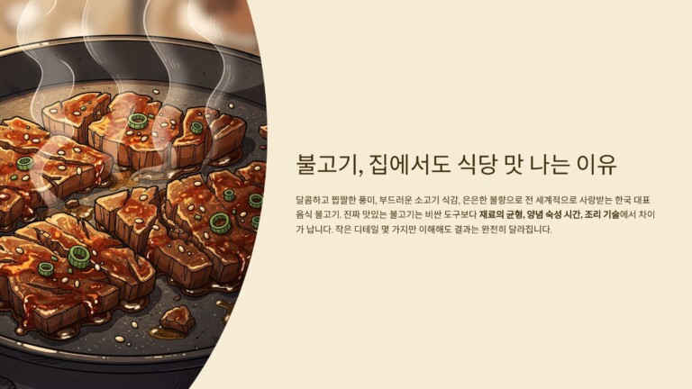 불고기, 집에서도 식당 맛 나는 이유1