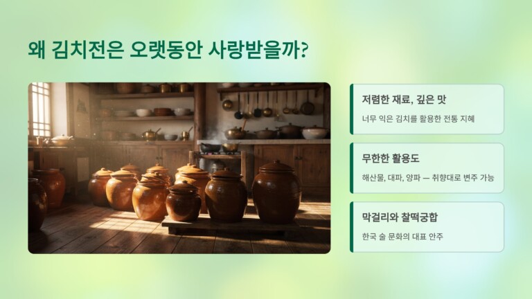 왜 김치전은 오랫동안 사랑받는 음식일까1