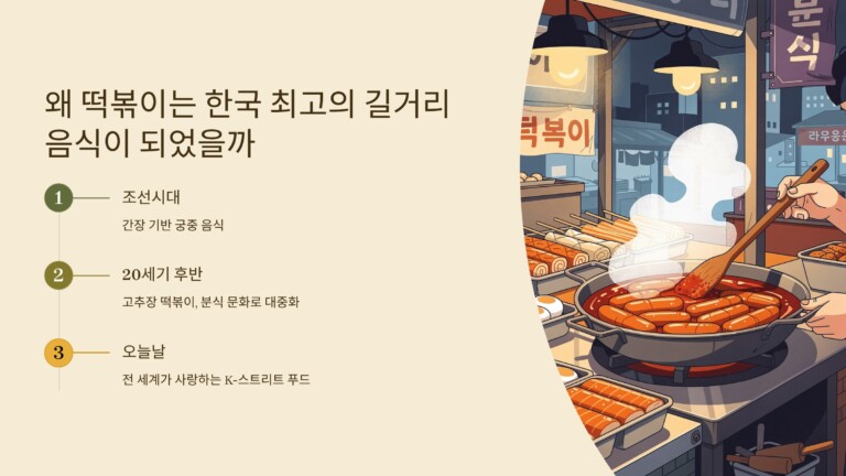 왜 떡볶이는 한국 최고의 길거리 음식이 되었을까