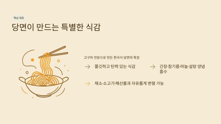 당면이 만드는 특별한 식감