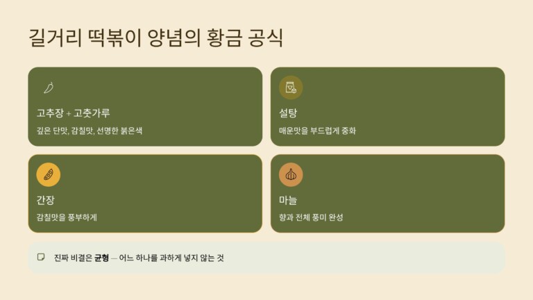 길거리 떡볶이 양념의 황금 공식