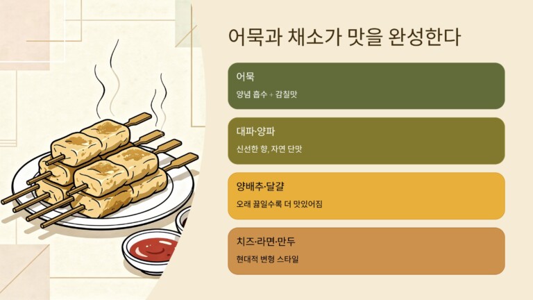 어묵과 채소가 맛을 완성한다