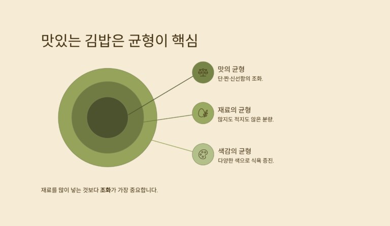 맛있는 김밥은 균형
