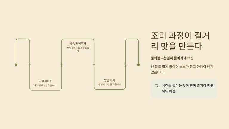 조리 과정이 길거리 맛을 만든다