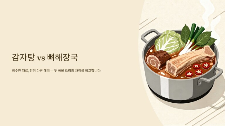 감자탕, 뼈해장국과 다른 매력 비교