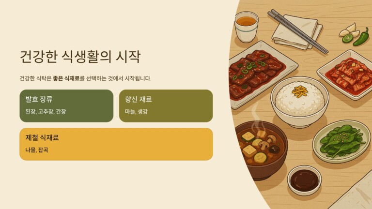 건강한 식생활의 시작