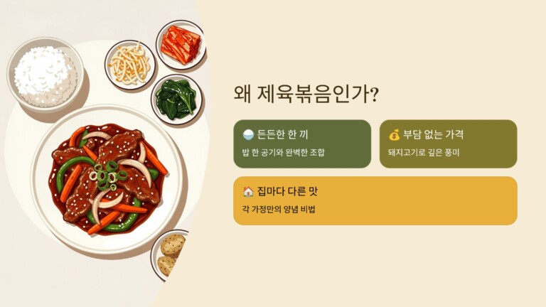 왜 제육볶음은 한국인에게 꾸준히 사랑받을까