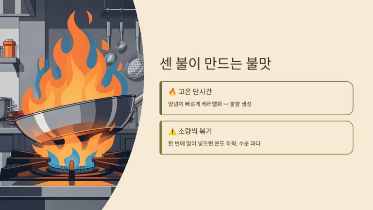 센 불이 식당의 불맛을 만든다