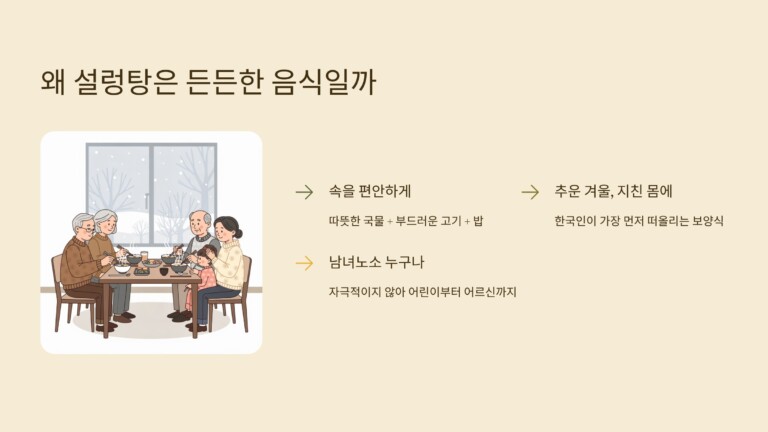 왜 설렁탕은 든든한 음식일까