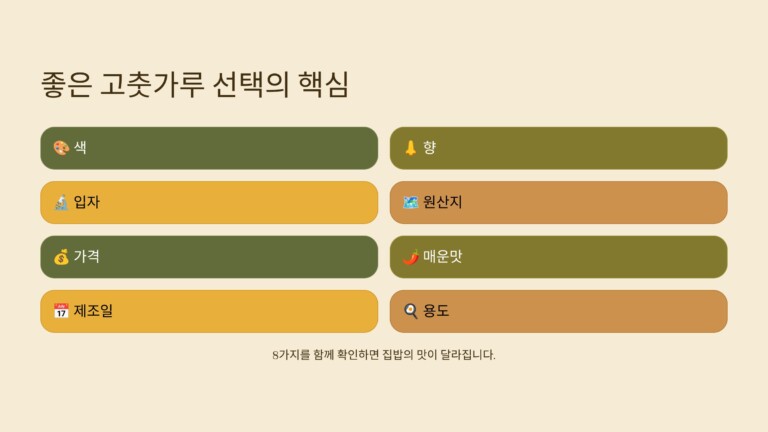 좋은 고춧가루를 고르는 핵심