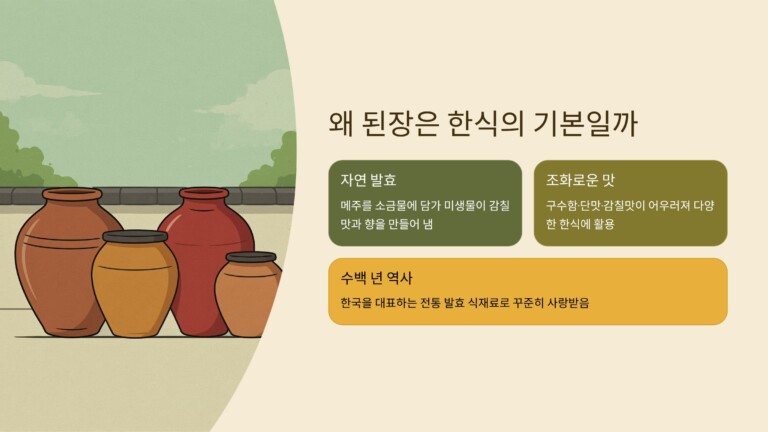 왜 된장은 한식의 기본 식재료일까