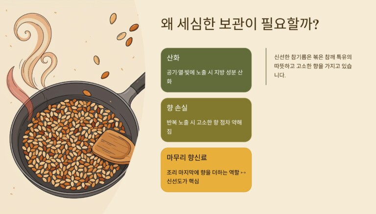 왜 참기름은 세심한 보관이 필요할까
