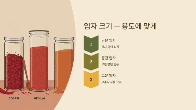 입자의 크기를 용도에 맞게 선택