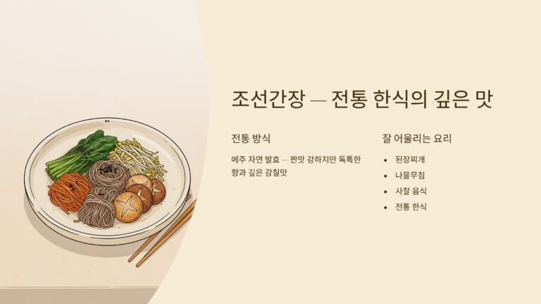 조선간장, 전통 한식의 깊은 맛