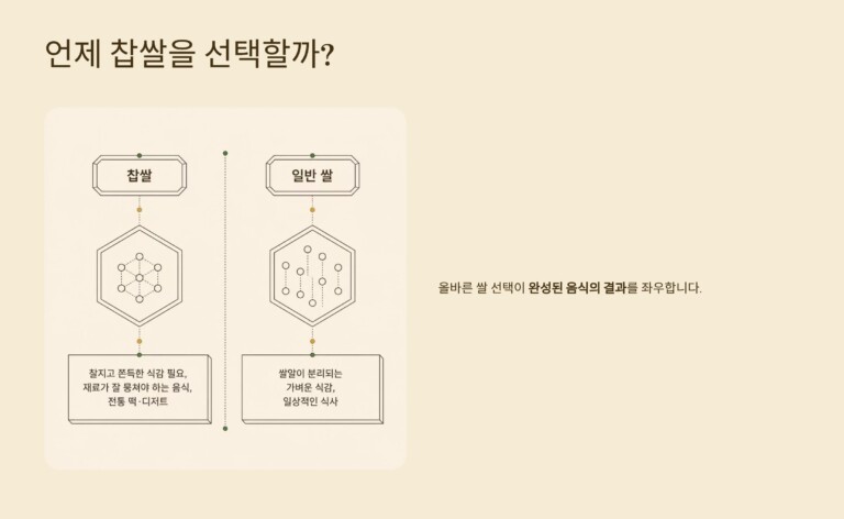 언제 찹쌀을 선택해야 할까