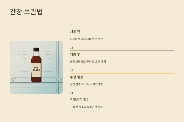 간장은 어떻게 보관해야 할까