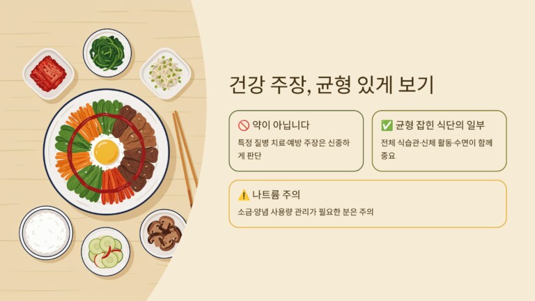 건강 관련 주장에 대해 알아둘 점