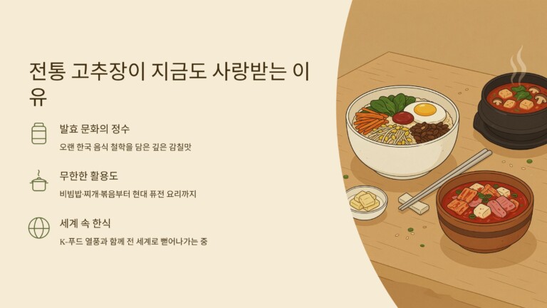 왜 전통 고추장은 지금도 사랑받을까