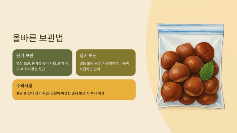 밤을 보관할 때